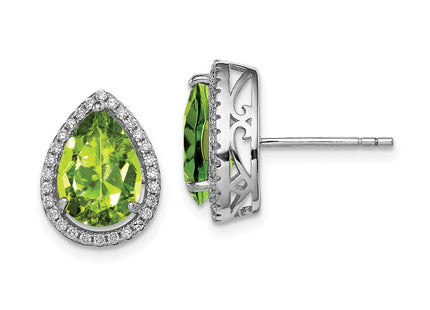 Sterling Silver Earrings Style QE12637AUG - Classique Jewelry Inc.