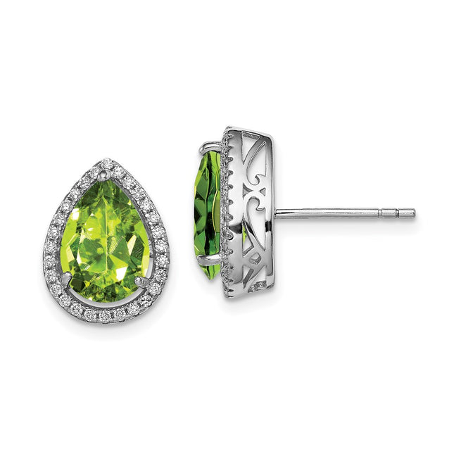 Sterling Silver Earrings Style QE12637AUG - Classique Jewelry Inc.