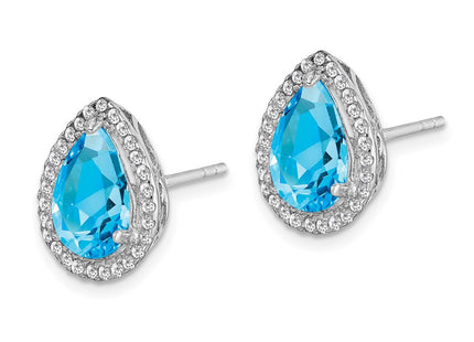 Sterling Silver Earrings Style QE12637DEC - Classique Jewelry Inc.