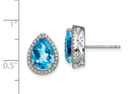 Sterling Silver Earrings Style QE12637DEC - Classique Jewelry Inc.