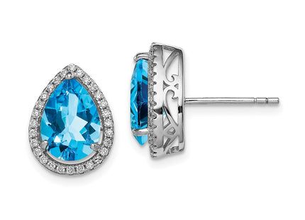 Sterling Silver Earrings Style QE12637DEC - Classique Jewelry Inc.