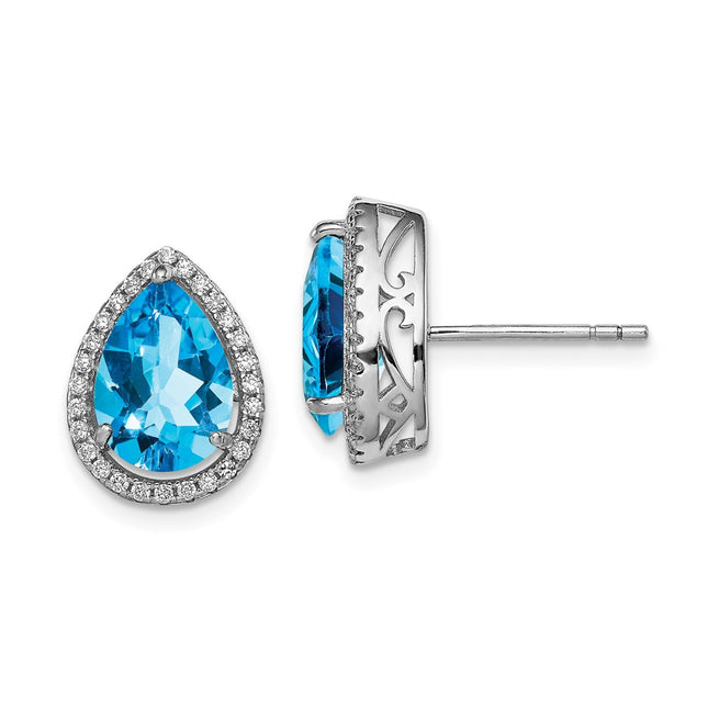 Sterling Silver Earrings Style QE12637DEC - Classique Jewelry Inc.