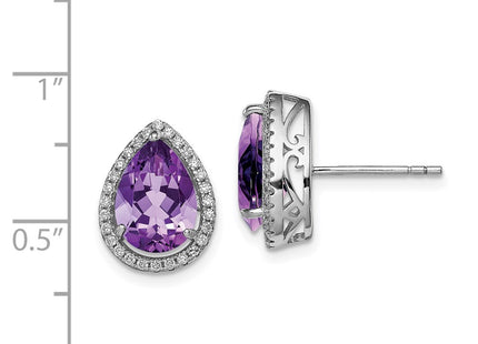 Sterling Silver Earrings Style QE12637FEB - Classique Jewelry Inc.