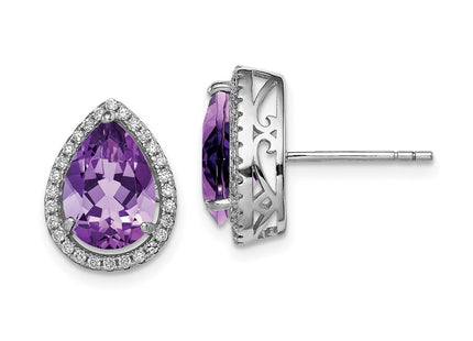 Sterling Silver Earrings Style QE12637FEB - Classique Jewelry Inc.