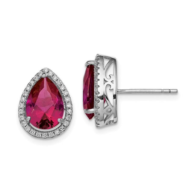 Sterling Silver Earrings Style QE12637JUL - Classique Jewelry Inc.
