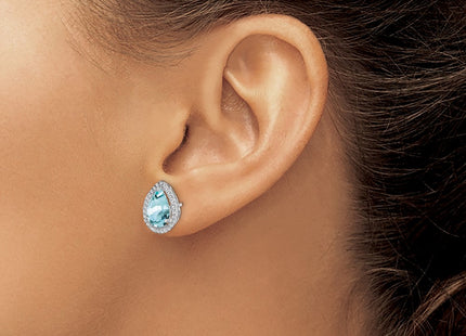 Sterling Silver Earrings Style QE12637MAR - Classique Jewelry Inc.