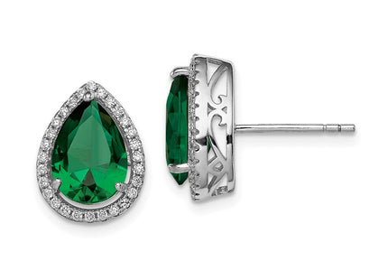 Sterling Silver Earrings Style QE12637MAY - Classique Jewelry Inc.