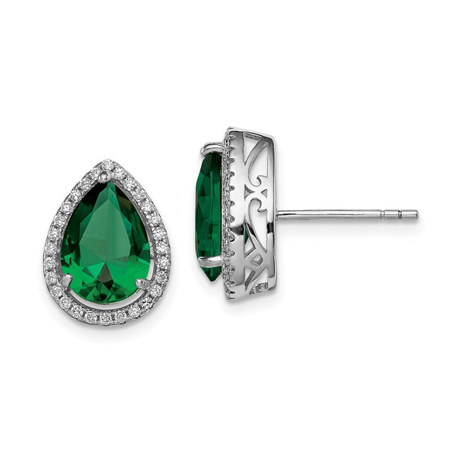 Sterling Silver Earrings Style QE12637MAY - Classique Jewelry Inc.