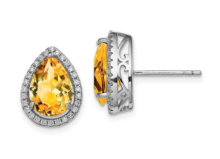 Sterling Silver Earrings Style QE12637NOV - Classique Jewelry Inc.