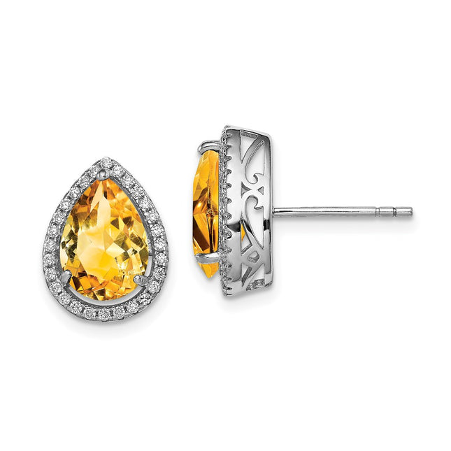 Sterling Silver Earrings Style QE12637NOV - Classique Jewelry Inc.