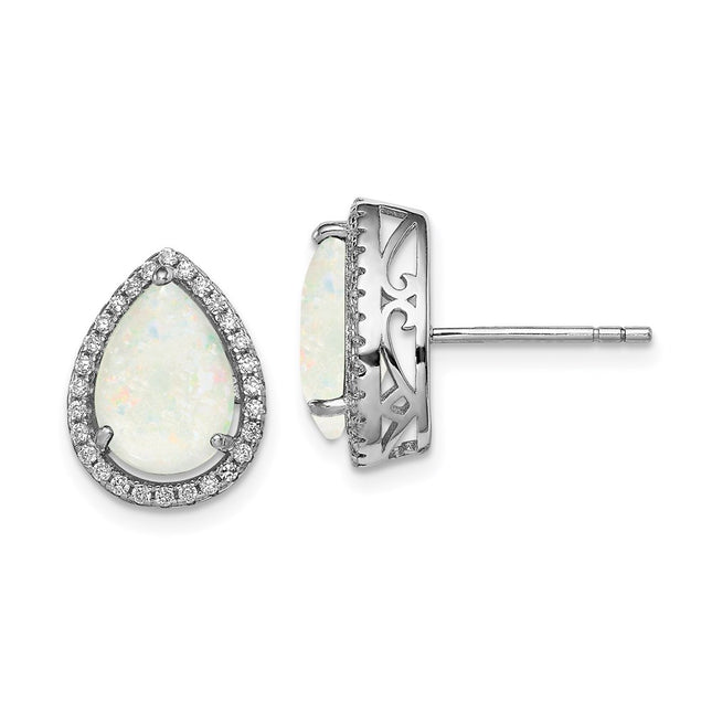 Sterling Silver Earrings Style QE12637OCT - Classique Jewelry Inc.