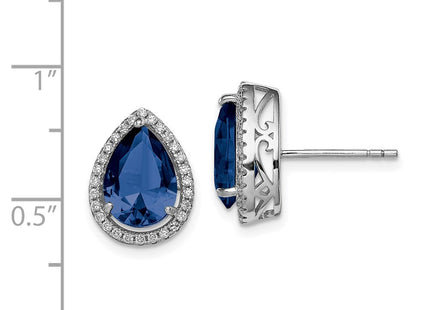 Sterling Silver Earrings Style QE12637SEP - Classique Jewelry Inc.