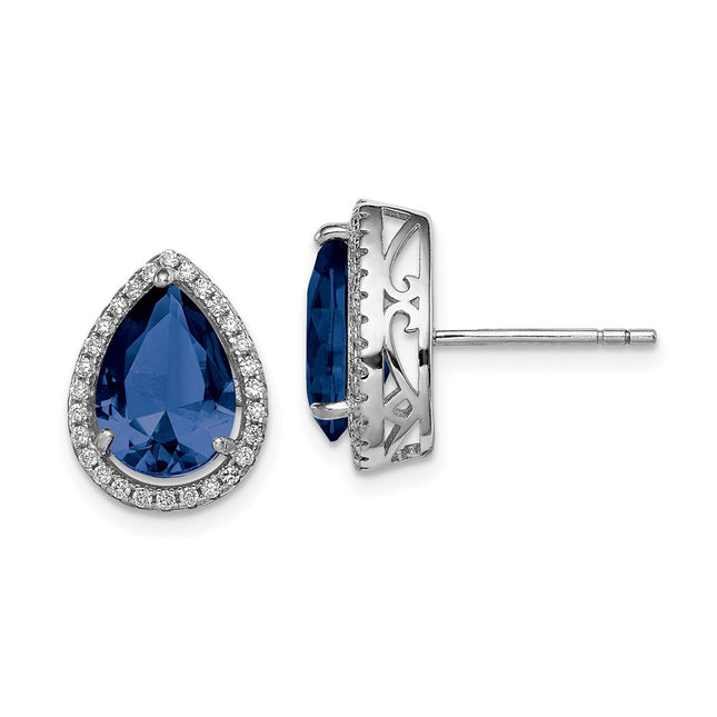 Sterling Silver Earrings Style QE12637SEP - Classique Jewelry Inc.