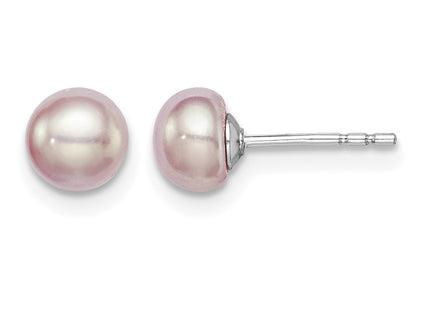 Sterling silver pearl earrings
