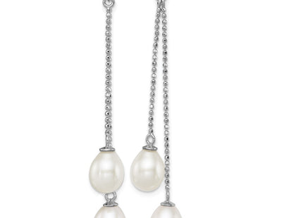 Sterling silver pearl drop earrings