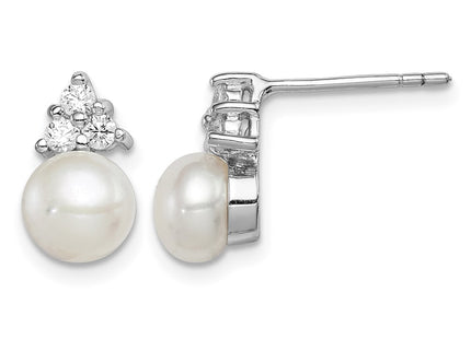 Sterling silver cubic zirconia earrings
