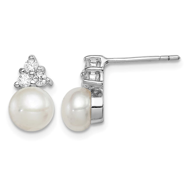 Sterling silver cubic zirconia earrings