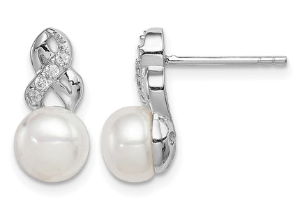 Sterling silver cubic zirconia earrings