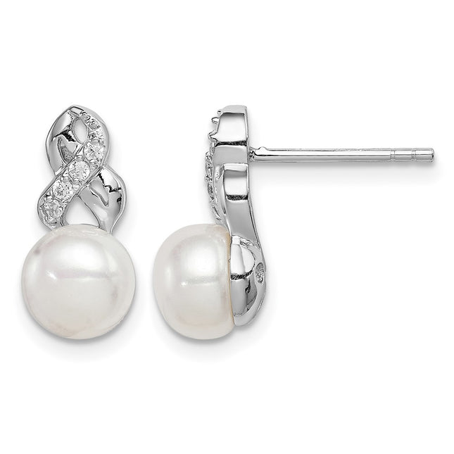 Sterling silver cubic zirconia earrings