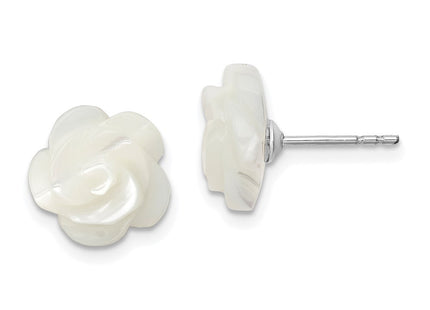 Sterling Silver Earrings Style QE12901W - Classique Jewelry Inc.