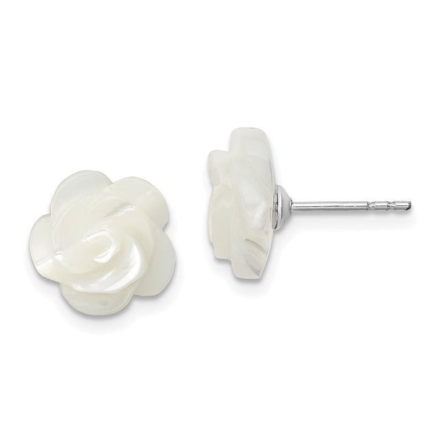 Sterling Silver Earrings Style QE12901W - Classique Jewelry Inc.