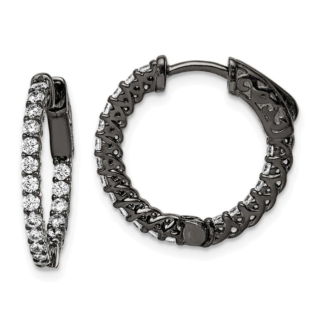 Sterling Silver Earrings Style QE12988B - Classique Jewelry Inc.