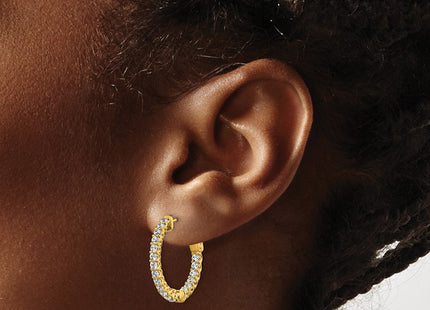 Sterling Silver Earrings Style QE12988Y - Classique Jewelry Inc.