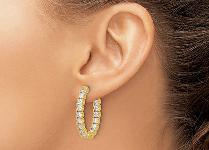 Sterling Silver Earrings Style QE12990Y - Classique Jewelry Inc.