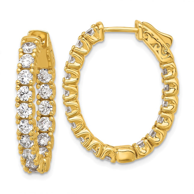 Sterling Silver Earrings Style QE12990Y - Classique Jewelry Inc.