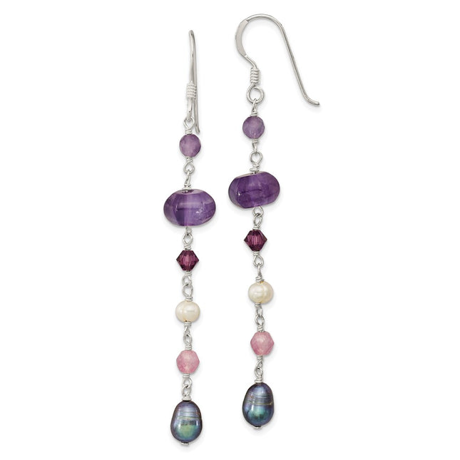 Sterling Silver Earrings Style QE13126 - Classique Jewelry Inc.