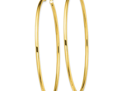 Sterling Silver Gold-Tone Polished Hoop Earrings (Style QE13132)
