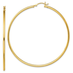 Sterling Silver Gold-Tone Polished Hoop Earrings (Style QE13132)