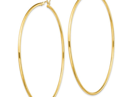 Sterling Silver Gold-Tone Polished Hoop Earrings (Style QE13133)
