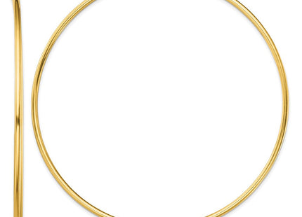 Sterling Silver Gold-Tone Polished Hoop Earrings (Style QE13133)