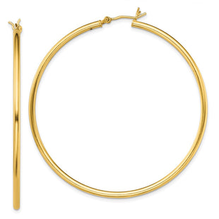 Sterling Silver Gold-Tone Polished Hoop Earrings (Style QE13134)