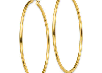 Sterling Silver Gold-Tone Polished Hoop Earrings (Style QE13135)