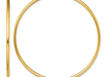 Sterling Silver Gold-Tone Polished Hoop Earrings (Style QE13135)