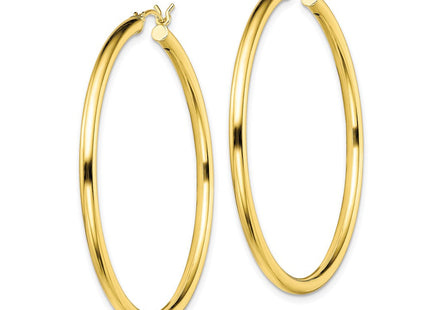 Sterling Silver Gold-Tone Polished Hoop Earrings (Style QE13136)