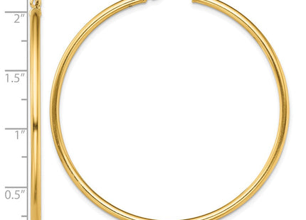 Sterling Silver Gold-Tone Polished Hoop Earrings (Style QE13137)