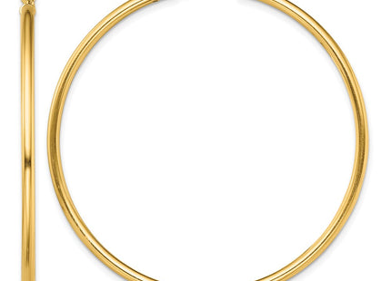 Sterling Silver Gold-Tone Polished Hoop Earrings (Style QE13137)
