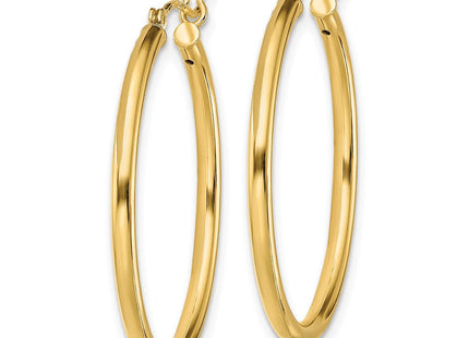 Sterling Silver Gold-Tone Polished Hoop Earrings (Style QE13139)