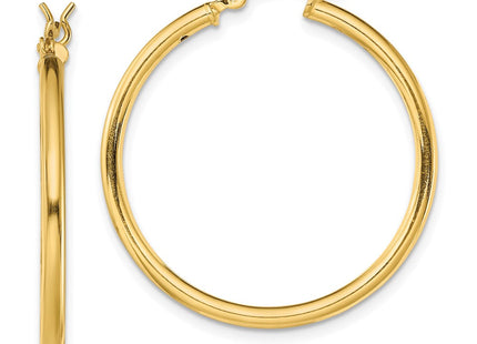 Sterling Silver Gold-Tone Polished Hoop Earrings (Style QE13139)