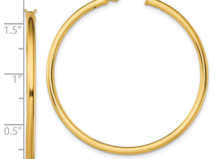 Sterling Silver Gold-Tone Polished Hoop Earrings (Style QE13140)