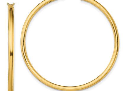 Sterling Silver Gold-Tone Polished Hoop Earrings (Style QE13140)
