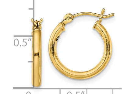 Sterling Silver Gold-Tone Polished Hoop Earrings (Style QE13141)