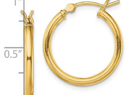 Sterling Silver Gold-Tone Polished Hoop Earrings (Style QE13142)