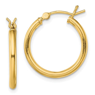 Sterling Silver Gold-Tone Polished Hoop Earrings (Style QE13142)