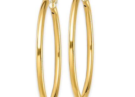 Sterling Silver Gold-Tone Polished Hoop Earrings (Style QE13143)