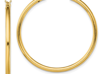 Sterling Silver Gold-Tone Polished Hoop Earrings (Style QE13143)