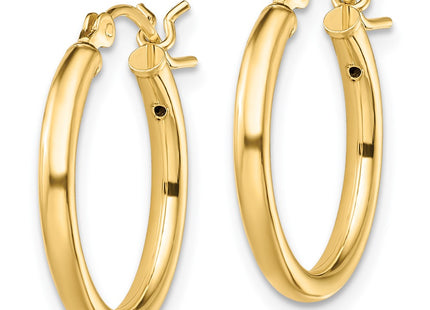 Sterling Silver Gold-Tone Polished Hoop Earrings (Style QE13144)